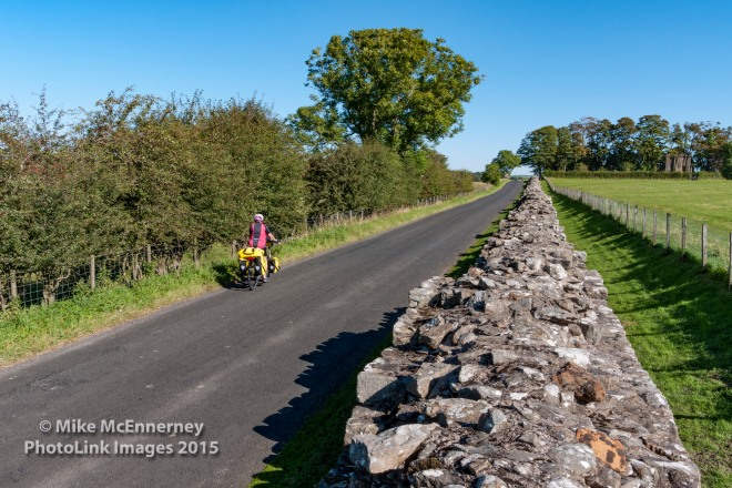 Cycling alongside Hadrian's Wall
